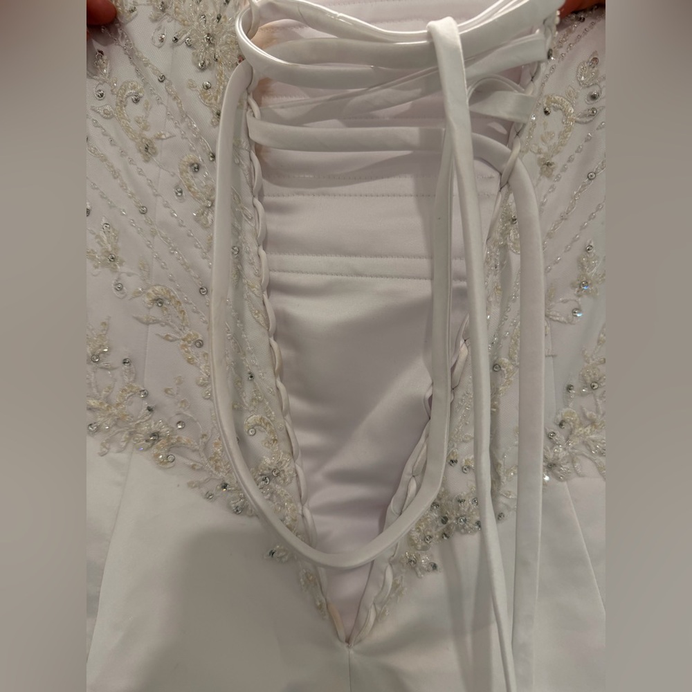 Maggie Sottero V7018SM Beaded Ball Gown Wedding Dress Size 6 Ivory - Picture 14 of 15